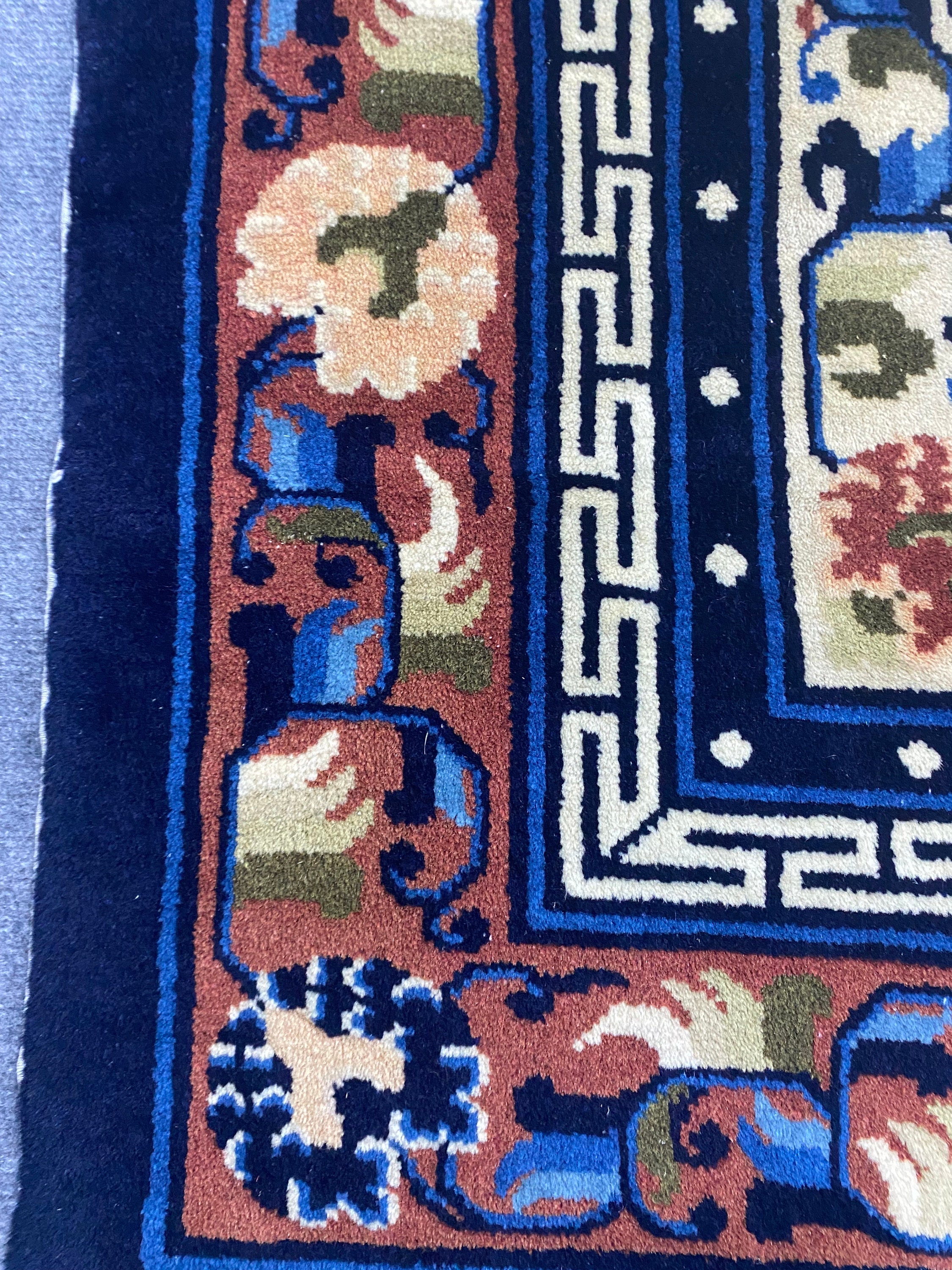 Antique China Rug, Antique Chinese Rug, Old China Rug, China Rug