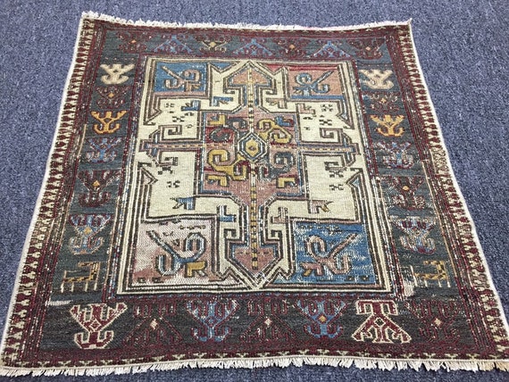 Caucasian Rug. Old shahsavan sumak feet 1’10”x1’9” Rusian Rug