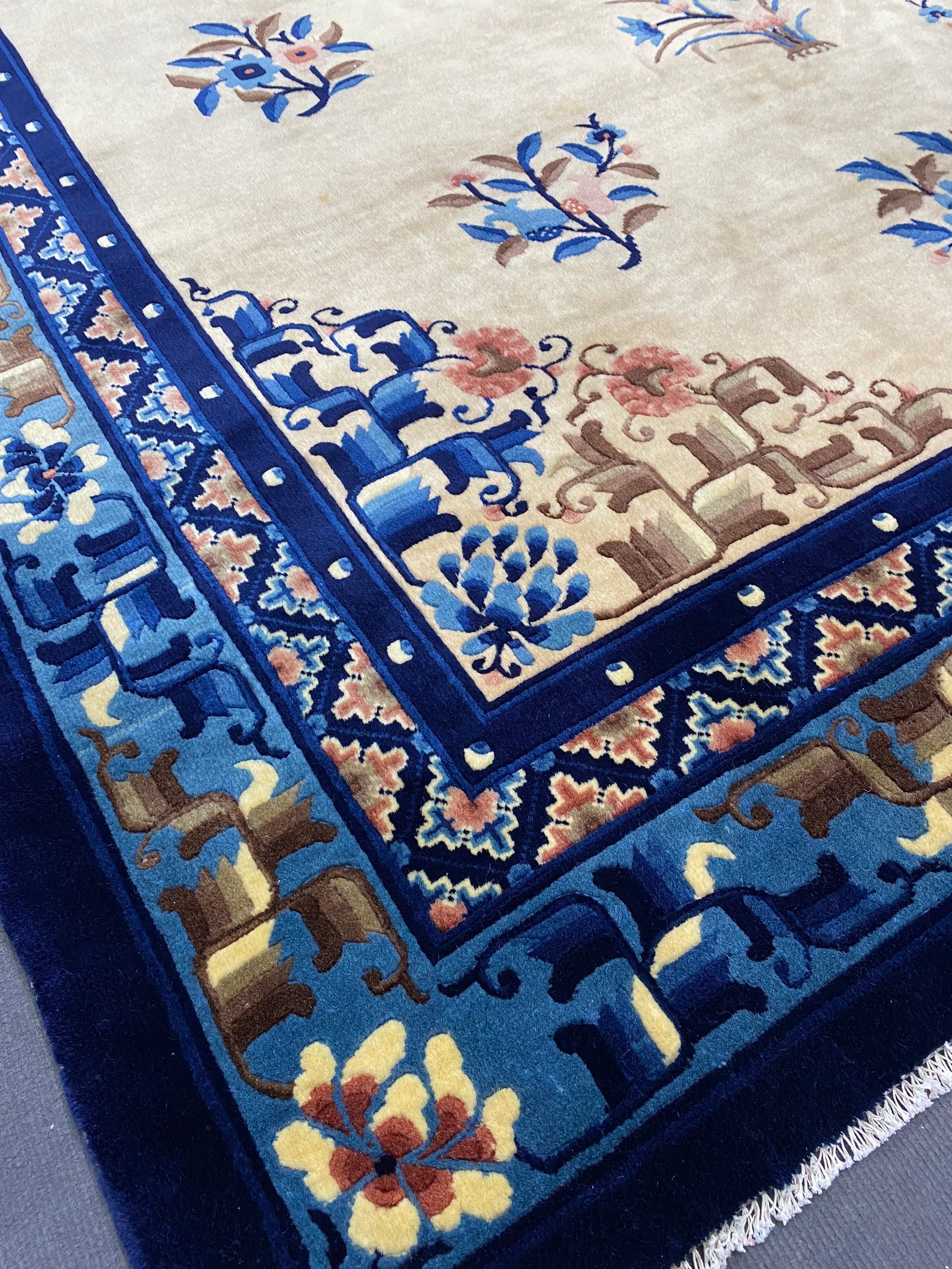 Antique China Rug, Antique Chinese Rug, Old China Rug, China Rug