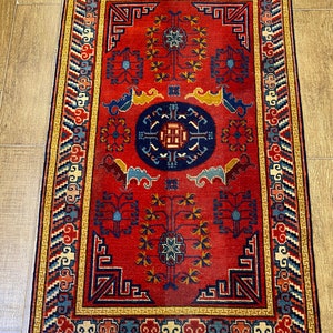 Antique Chinese Rug, antique China rug, old China Rug, Chinese rug , China rug, size:2’6”x3’11” Feet, China,chinese