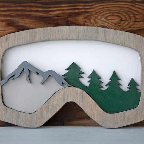 Goggles Wood Wall Sign Etsy