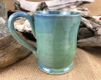 12 oz Porcelain Mug- wheel thrown