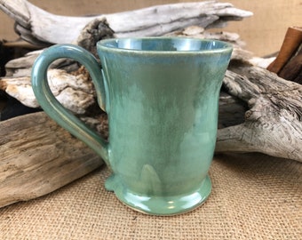 14 oz Porcelain Mug- wheel thrown