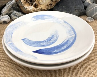 set of two 7-3/4" porcelain plates