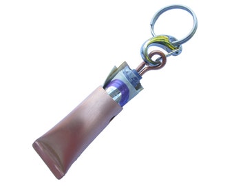 Money-Tube for Carrying Emergency Cash on Key Ring - Perfect for Dads, Fathers