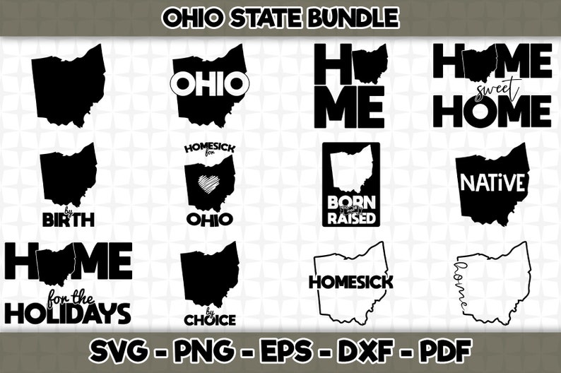 Download Clip Art Art Collectibles 12 Designs Cameo Cricut Ohio Svg Cut Files Ohio Svg Bundle Ohio State Svg File For Silhouette