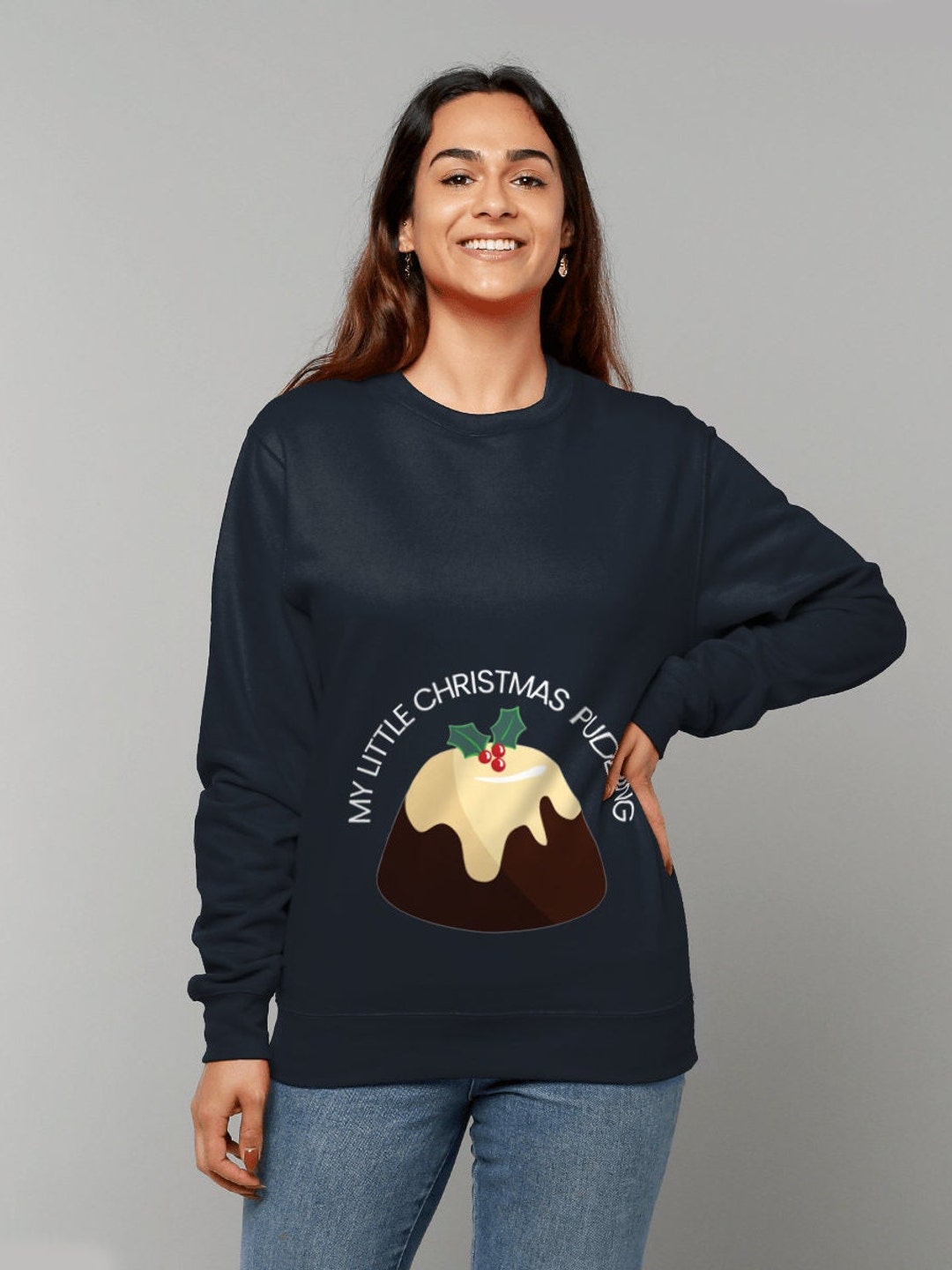 My Little Christmas Pudding Jumper Maternity Sweater Christmas Pregnant