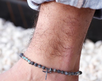 Anklet For Men/Silver 925 Oxidized/Unique Gift for Men/Silver Anklet/Handmade Jewellery/Mens Body Jewelry/Man Silver Bracelet/Mens Anklets