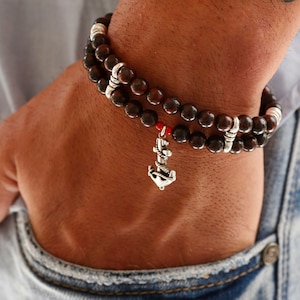 Bracelet For Men, Gifts for men, Handmade with Love, Jewelry for Men, Bracelet Anchor, Best Gift for Him, Men&#39;s Jewelry, Beaded Bracelet