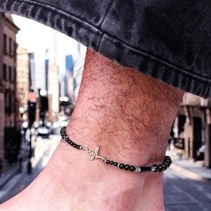 Anklet For Men, Men&#39;s Ankle Bracelet, Mens Anklets, Unique Gift For Him, Anniversary Gifts For Men, Handmade with Love, Mens Body Jewelry