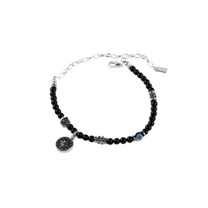 Tobillera para hombre hecha de piedras preciosas y plata 925/Regalo único para hombre/Joyería hecha a mano/Joyería corporal para hombre/Pulsera de plata para hombre/Regalo para hombre imagen 7