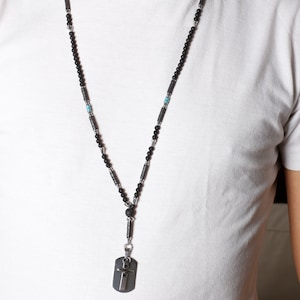 Necklace For Men/Mans Necklace/Mens Jewelry/Gift for Men/Pendant Necklaces/Pendant For Men/Bead Necklace for Men/Stainless Steel Necklace/