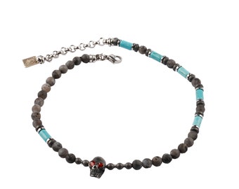 Tobillera para hombre/Plata 925 oxidada/Regalo único para hombre/Tobillera de plata/Joyería hecha a mano/Joyería corporal para hombre/Pulsera de plata para hombre/Joyería para hombre