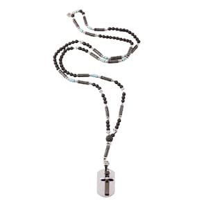 Necklace For Men/Mans Necklace/Mens Jewelry/Gift for Men/Pendant Necklaces/Pendant For Men/Bead Necklace for Men/Stainless Steel Necklace/