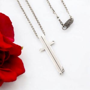 Silver 925 Necklace/Cross Pendant Necklace/Mens Necklace/Necklace for Men/Gift for Him/Mens Jewelry/Pendant For Men/Necklace For Men/Cross