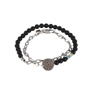 Bracelet for Men/ Gifts for Men/Handmade Jewelry/Stainless Steel Bracelet/Beaded Bracelet/Best Gift for Him/Mens Jewelry/Mens Gift