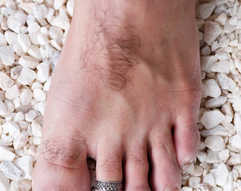 Anillo del dedo del pie de plata de ley/joyería minimalista/ joyería diaria mínima/joyería del pie/anillo del dedo del pie para los hombres/regalo para los hombres/regalo para él/anillo del dedo del pie