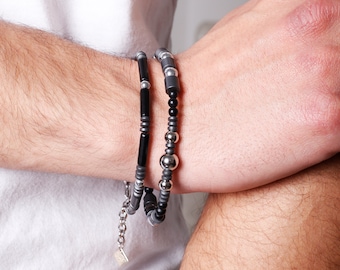 Pulsera para hombre/Conjunto de pulseras/Pulseras para hombres/Joyería para hombres/Pulsera para hombres/Regalo para hombres/Pulsera con cuentas para hombres/Pulsera de piedras preciosas/Regalo para él/Regalo