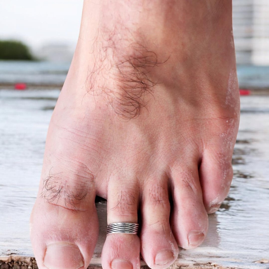 Bague d'orteil en argent sterling, Bijoux minimalistes, Bijoux de tous les  jours, Bijoux de pied, Bague d'orteil pour homme, Cadeau pour homme,