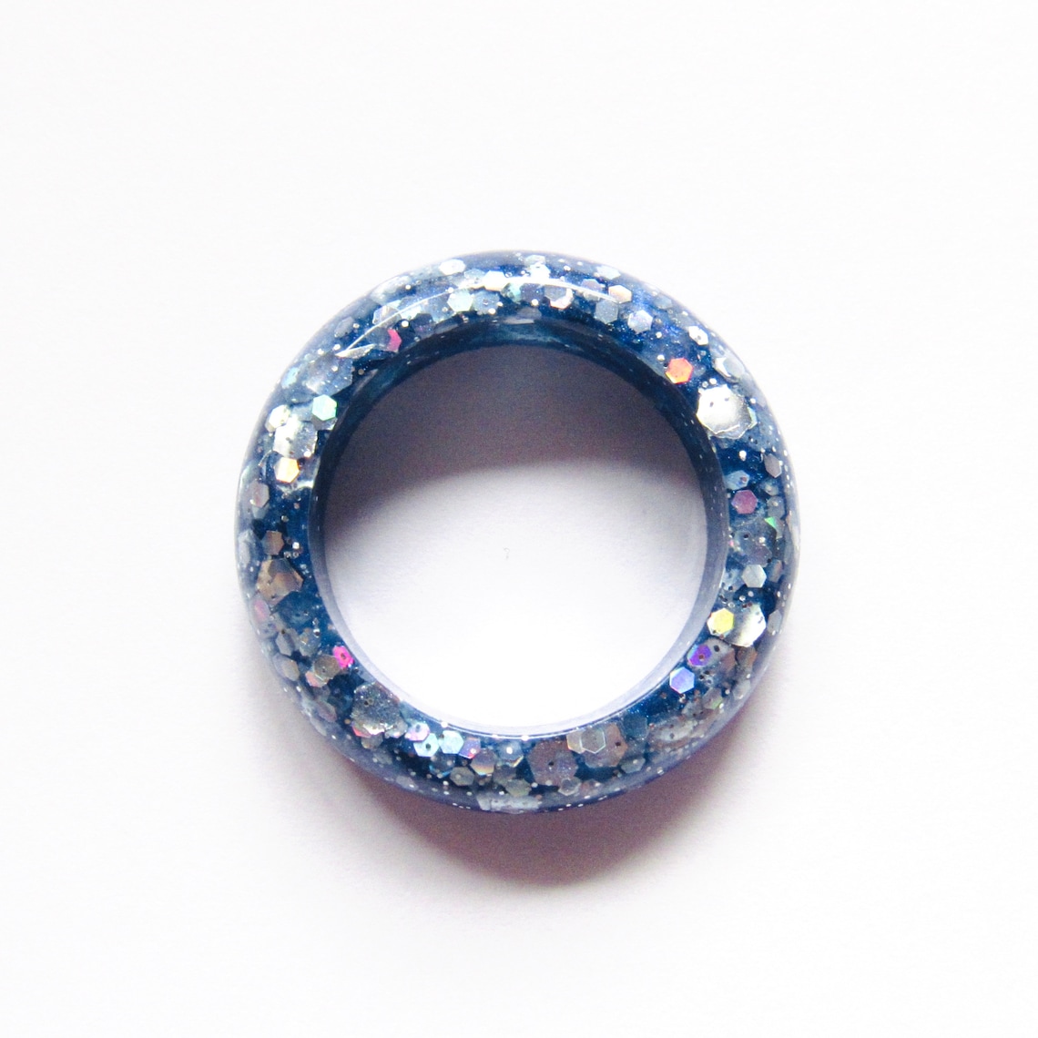 Chunky Resin Colour Glitter Rings Etsy