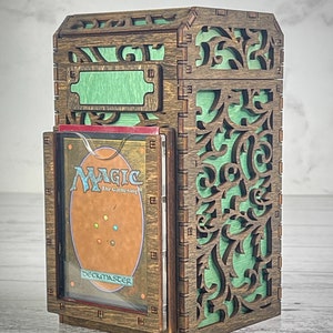 Caja de madera para mazos de MTG Commander
