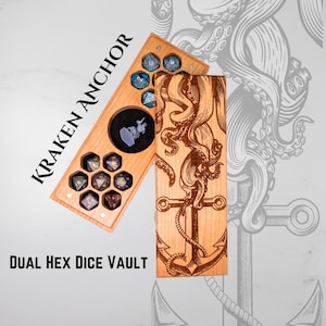 Dice Box | Kraken Anchor | DnD Laser Engraved Dice Box | DnD Gift | Dice Vault | Dungeons & Dragons | Pathfinder | TTRPG | RPG | Made in USA