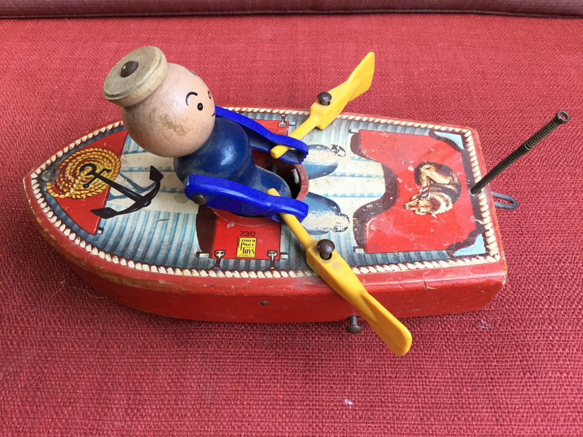 Vintage Fisher Price Racing Rowboat 730 | Etsy