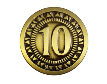 Generic metal coins value "10" - 10 pcs