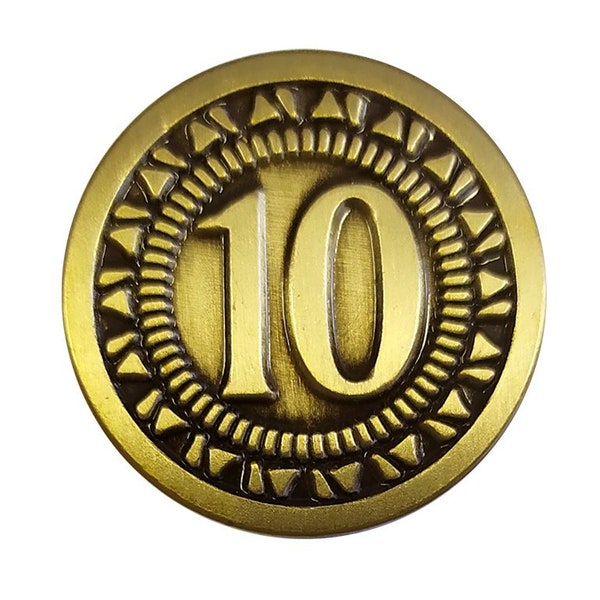 Valor genérico de las monedas de metal "10" - 10 piezas