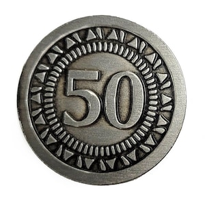 Generic metal coins value &quot;50&quot; - 10 pcs