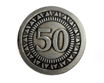 Pièces métalliques génériques valeur "50" - 10 pcs