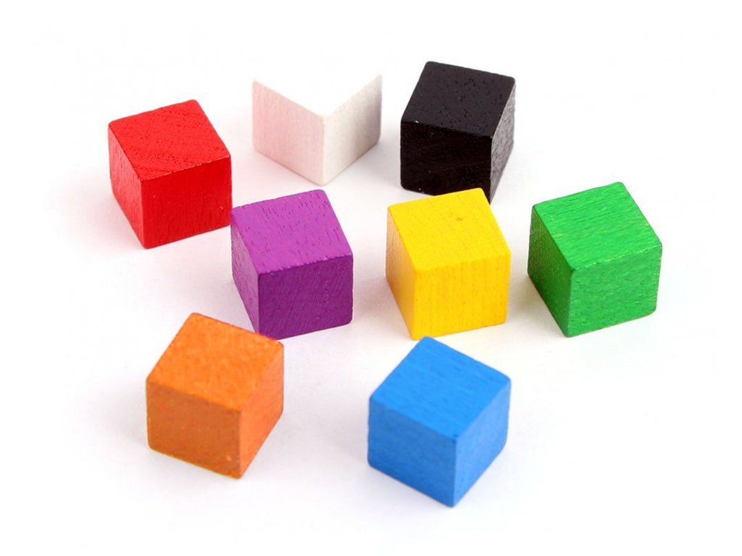 Wooden Cubes Tokens 10mm - 20 Pcs Pack - Etsy