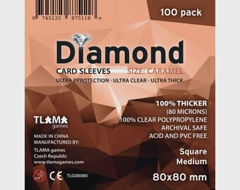 80x80 card sleeves Gamegenic Sleeves: Big Square, Prime, Clear (50 Count) Most sleeves come 100/pack Square Card Sleeves  Paladin