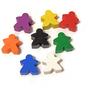 Wooden figures classic meeple 16 mm (20 pcs)