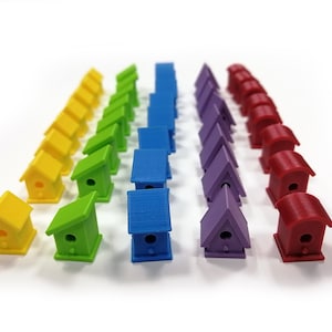 40 pcs 3D printed birdhouses for Wingspan (player token replacements)