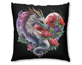 Dragon Heart-4 Tufted Floor Pillow, Square