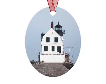 Breakwater Lighthouse Metal Ornaments