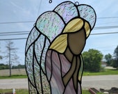 Stained Glass Praying Angel