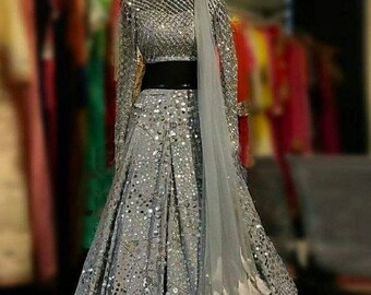 silver lehenga choli