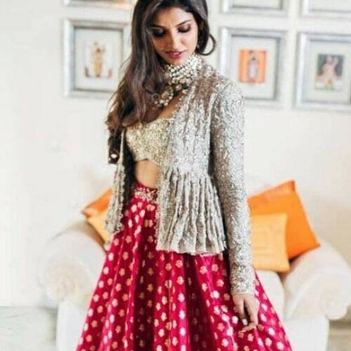 Indo Western Dress Crop Top and Skirt 