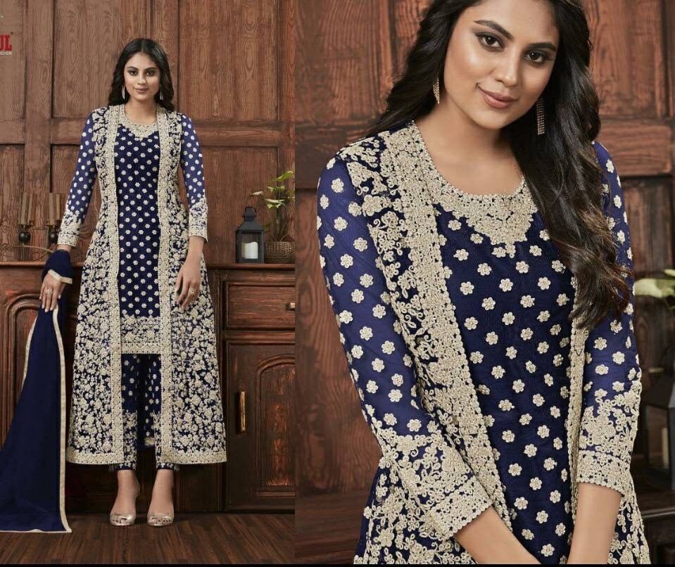 Indian women's clothing heavily embroidered 4pc set Etsy