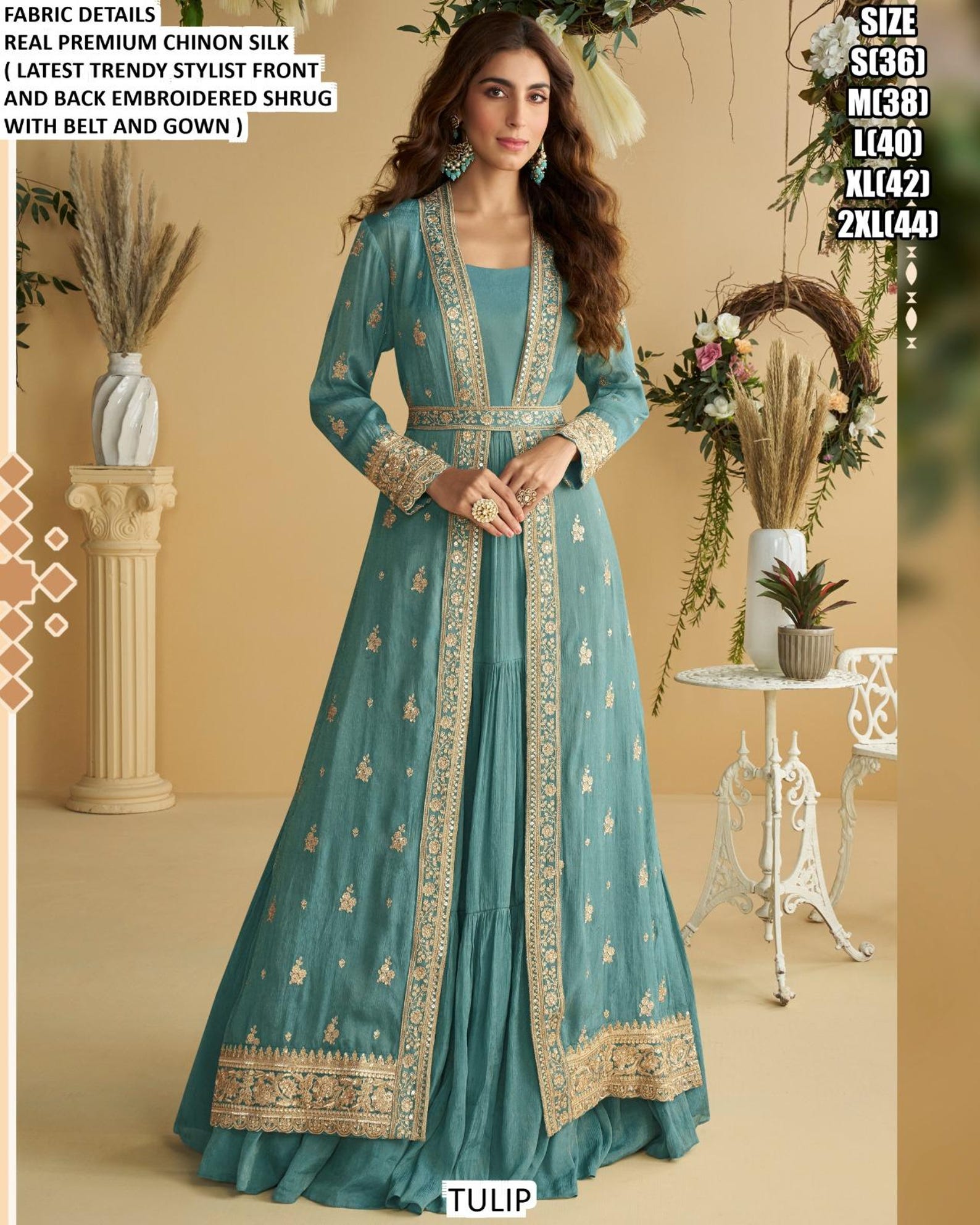 Unique Indo Western Gown, Long Maxi Dress, Bridal Collection, Wedding — free download