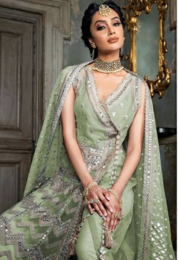 V neck anarkali Clearance