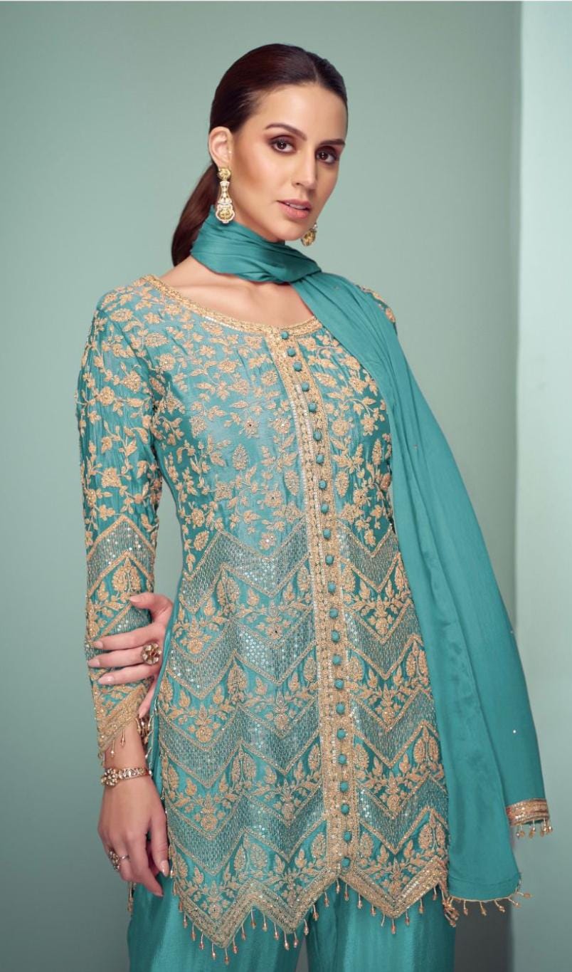 Indo Western Suits, Indian Ethnic Wear, Bridal Collection, Wedding Guest Wear, Comfortable & Elegant Clothing, Gift For Her, Sheened Dresses