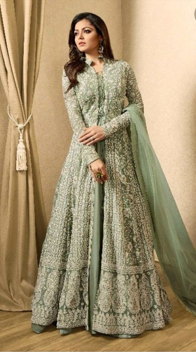 Buy Yale Blue Anarkali Dress online-Karagiri