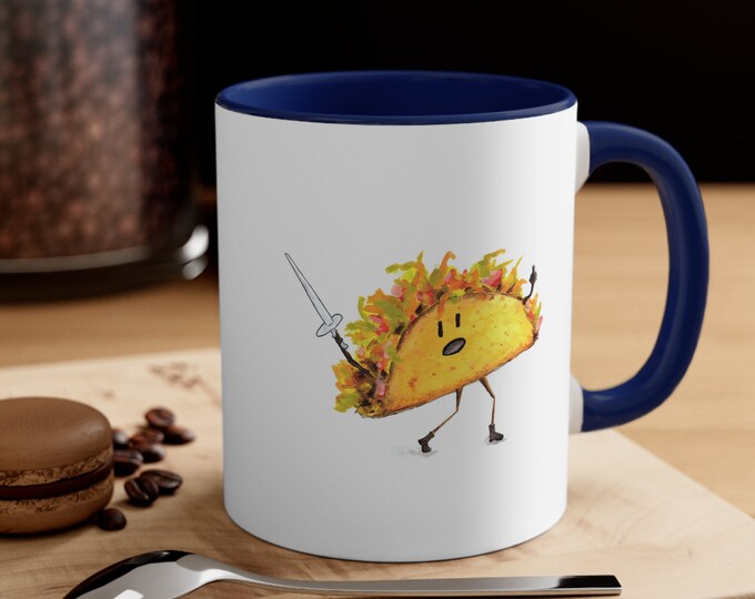 Funny Taco Mug | Fightin' Taco coffee cup | Gift for Boyfriend | Offensive Mugs | Funny Birthday Gift | Funny Gift for Her | Taco Lover Gift