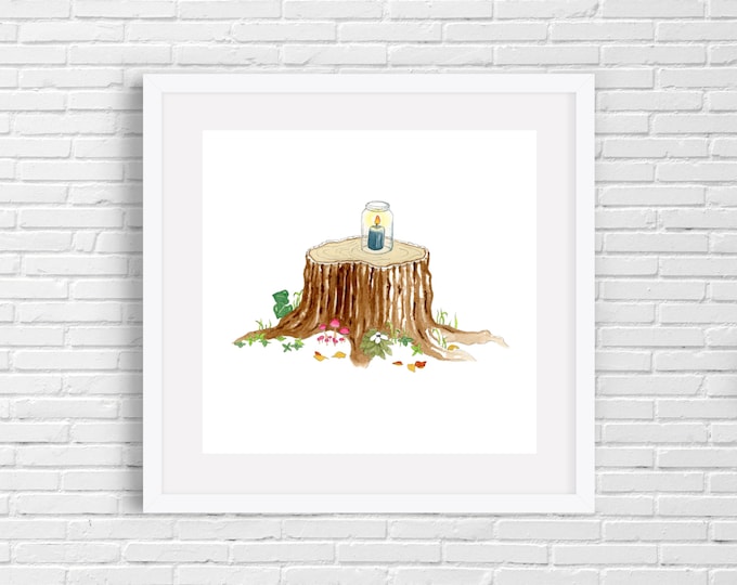 Tree Stump Print | Wall Art