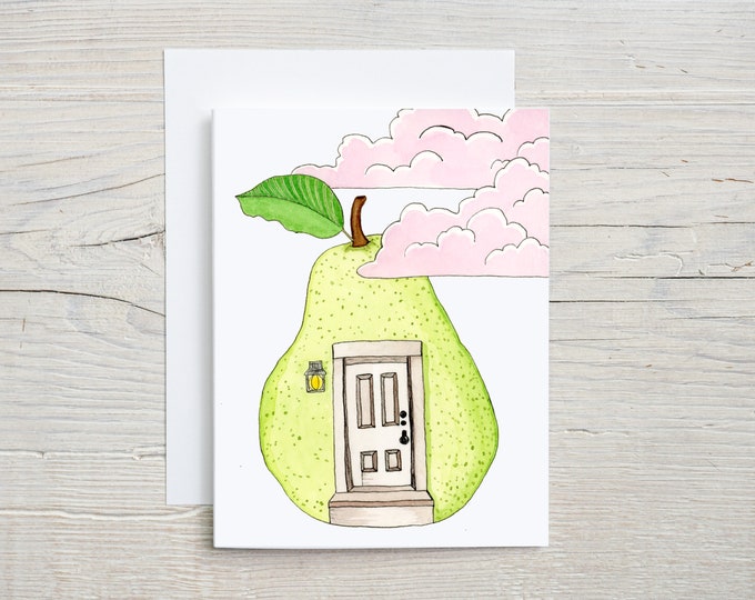 Pear Doorway Blank Card