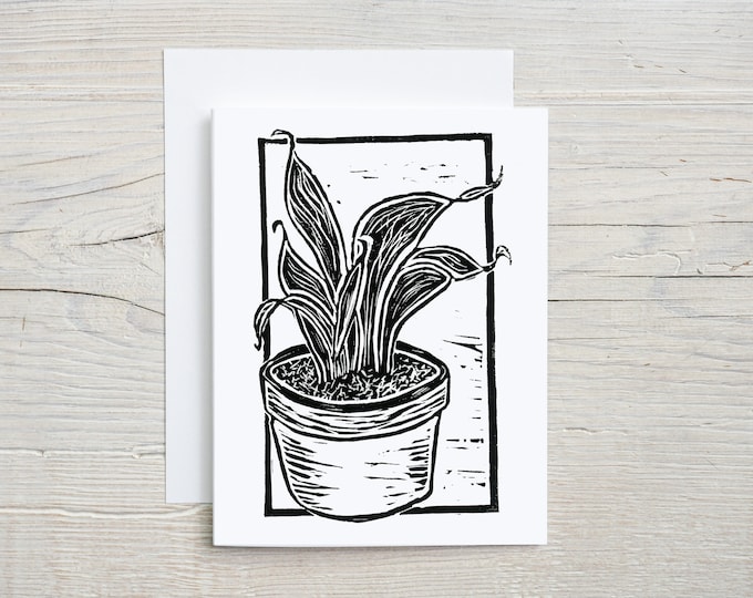 Snake Plant Note Card