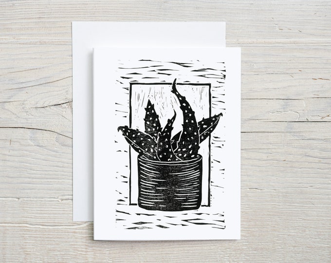 Aloe Vera Plant Note Card